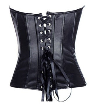 Oh Yeah Faux Leather Corset Black L - A2803