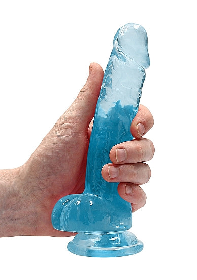 Realrock Dildo with Balls 7" Blue