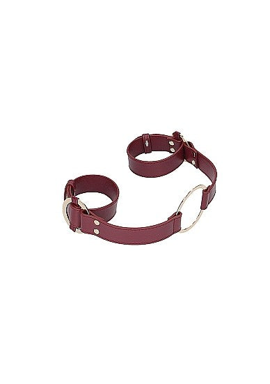 Ouch Handcuffs With Connector Burgundy