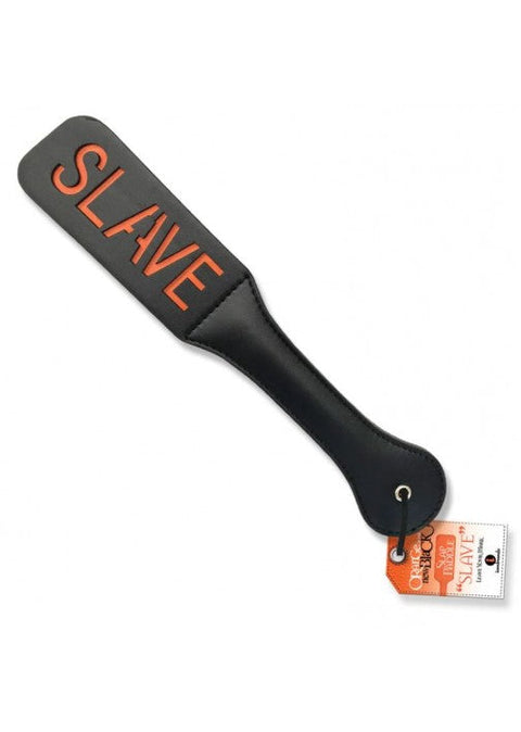 Orange New Black Slap Paddle Slave