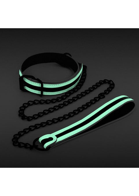 Glo In The Dark Bondage Collar & Leash