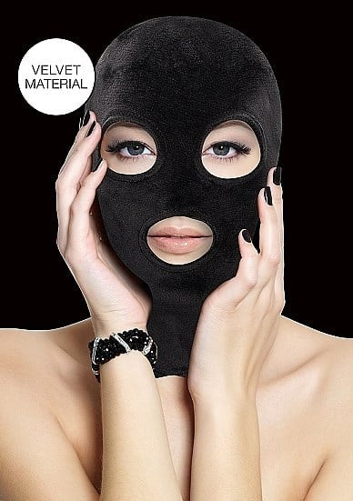 Ouch Velvet Mask With Eye & Mouth Opening