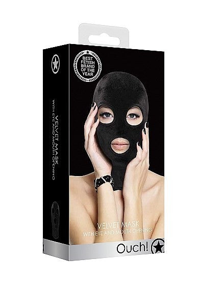 Ouch Velvet Mask With Eye & Mouth Opening