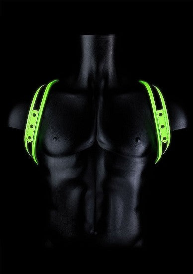 Ouch Glow In The Dark - Bonded Leather Sling Harness S/M