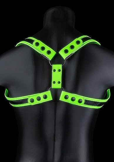 Ouch Glow In The Dark - Bonded Leather Sling Harness S/M