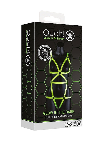 Ouch Glow in Dark Full Body Harness L/XL