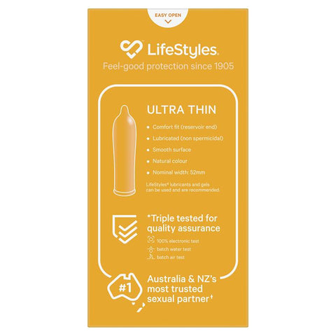 Lifestyles Condoms Ultra Thin 10 Pack