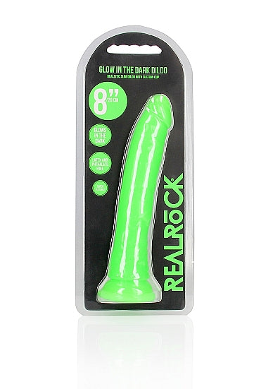 Realrock 8 Glow-N-Dark Dildo Green