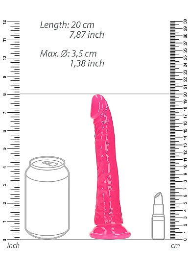 Realrock 7" Glow-N-Dark Dildo Pink
