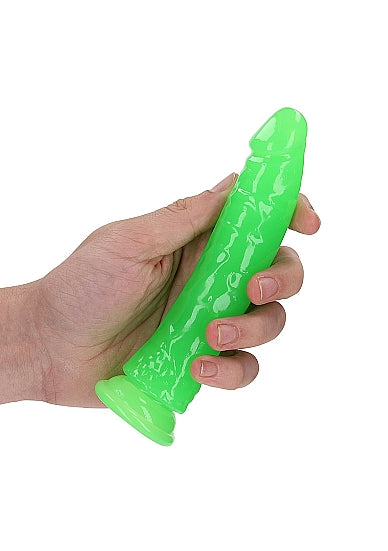 Realrock 6" Glow-N-Dark Dildo Green