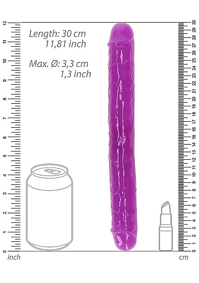 Realrock 12" Glow-N-Dark Double Dong Purple