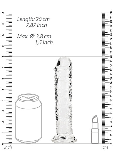 Realrock 7" Straight Dildo Clear
