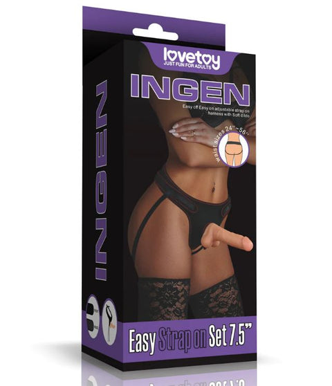 Lovetoy Ingen 7.5" Strap On Set 007