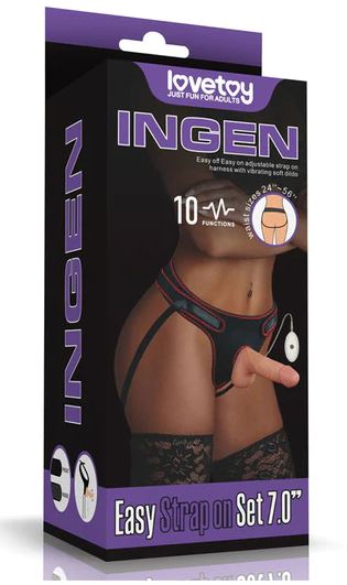 Lovetoy Ingen 7" Vibrating Strap on Set - LV715115
