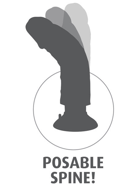 King Cock 6" Vibrating Cock Flesh