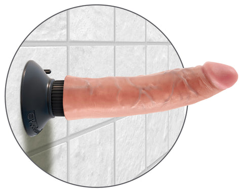 King Cock 7" Vibrating Cock Flesh