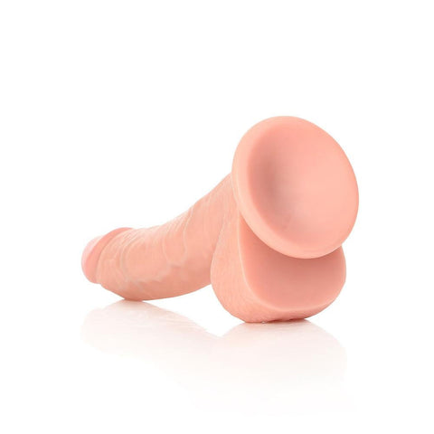 Realrock 8" Cock With Balls - Regular Curved - Flesh