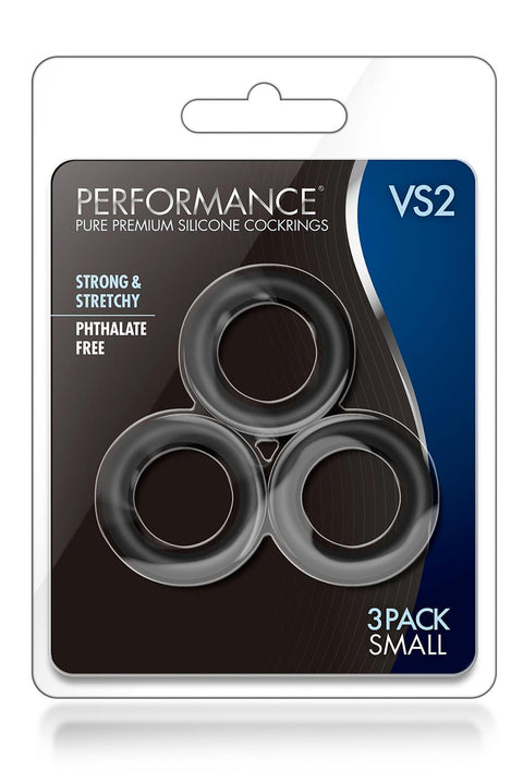 Performance VS2  Cockring 3 Pack Small Black