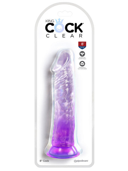 King Cock Clear 8 " Purple