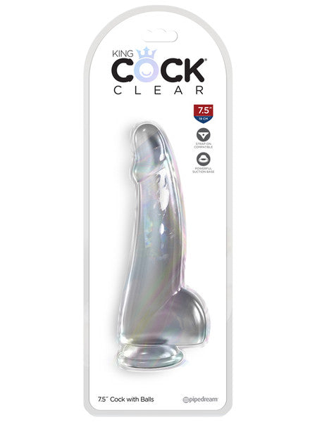 King Cock Clear 7.5" with Balls