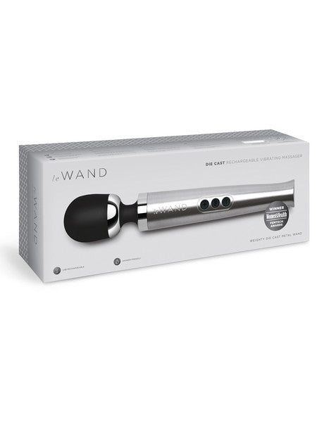 Le Wand Die Cast Rechargable Massager Silver