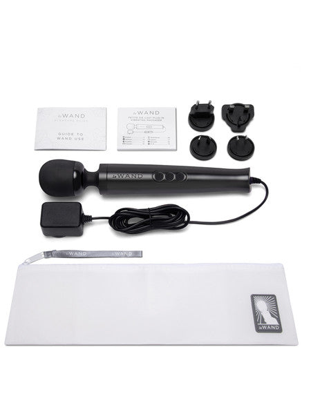 Le Wand Die Cast Plug In Massager Black