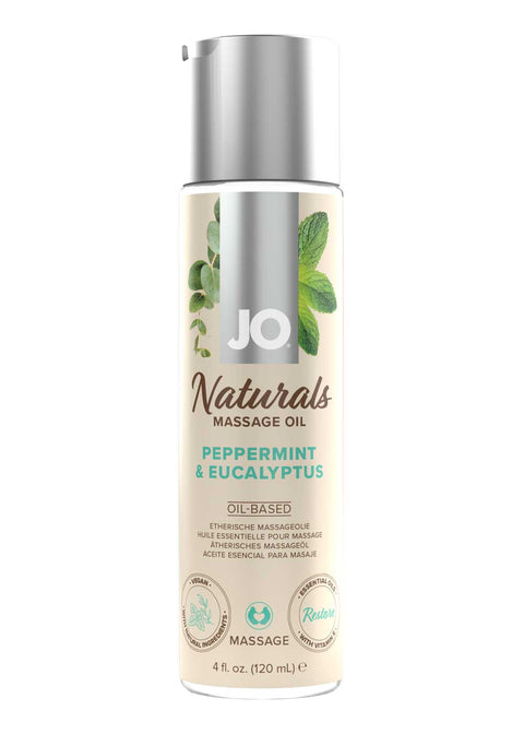 JO Naturals Peppermint & Eucalyptus Massage Oil 120ml
