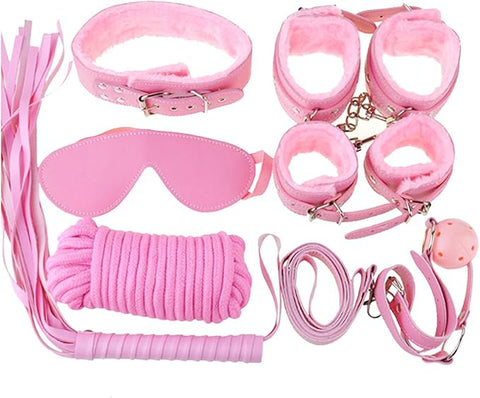 Oh Yeah Pink Leather Bondage Kit C80689-3