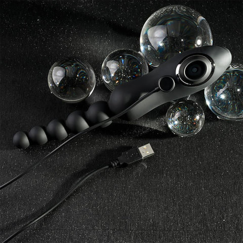 Playboy Pleasure Let It Bead Anal Beads with Clitoral Suction