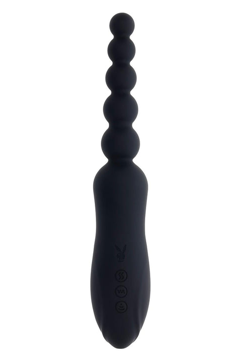 Playboy Pleasure Let It Bead Anal Beads with Clitoral Suction