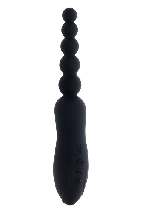 Playboy Pleasure Let It Bead Anal Beads with Clitoral Suction