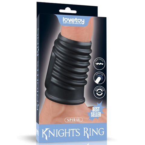 Lovetoy Knights Spiral Vibro Ring - Black