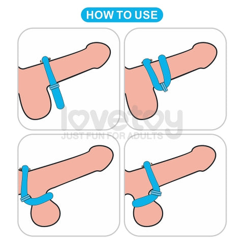 Lovetoy Pinnacle Pro Anyfit Plus Stretcher Ring Blue