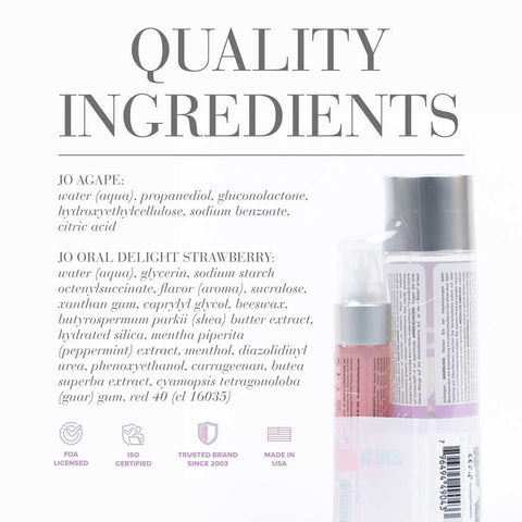 JO Agape 120ml + Free Oral Delight Gift Set