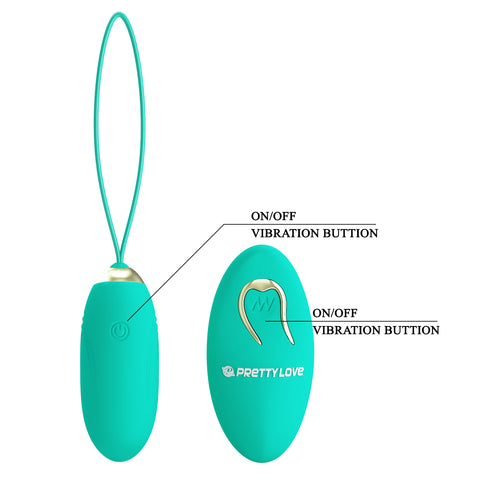 Pretty Love Jenny 1 Egg Vibrator Teal BI-014362W-9A4