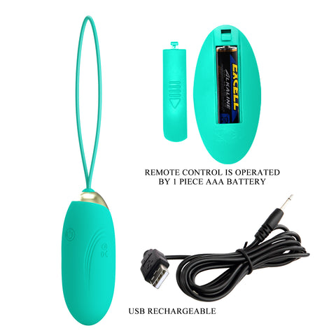 Pretty Love Jenny 1 Egg Vibrator Teal BI-014362W-9A4