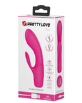 Pink electronic device packaging with 'Pretty Love' branding on a white background