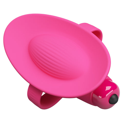 Pink turtle-shaped object on a white background