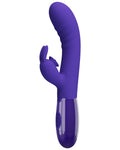 Purple and clear toy on a white background