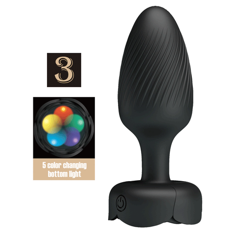 Pretty Love Osborn 3 Vibrating Butt Plug with LED Lights BI-040183