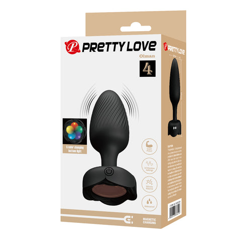 Pretty Love Olman 4 Vibrating Butt Plug with LED Lights BI-040184