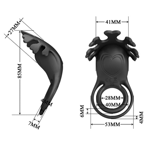 Pretty Love Ruben Penis Ring Black BI-210311-1