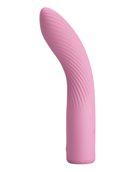 Pink silicone wand on a white background