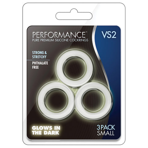 Performance VS2  Cockring 3 Pack Small White