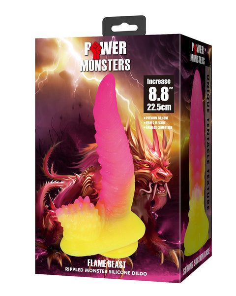 Power Monsters Flame Beast 8.8" Fantasy/Tentacle Dildo