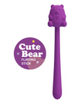 Purple 'Cute Bear' flirting stick on a white background