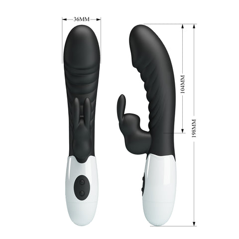 Pretty Love Naughty Bunny Rabbit Vibrator Black