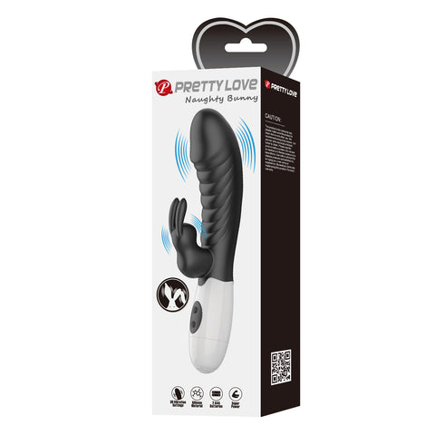Pretty Love Naughty Bunny Rabbit Vibrator Black