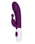 Purple and white toy on a white background