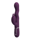 Purple toy with a white label on a white background